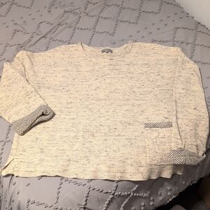 Habitat Women's Cream Sweater with Black Trim